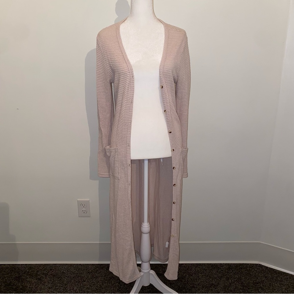 Women's Longline Cardigan Sweater - Cream